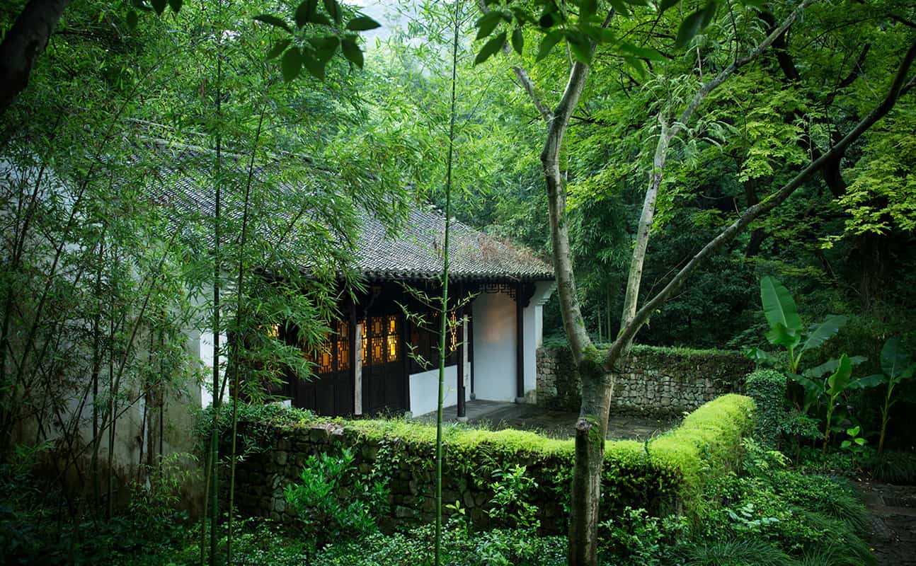 Village Suite at luxury eco resort surrounded by lush tropical greenery